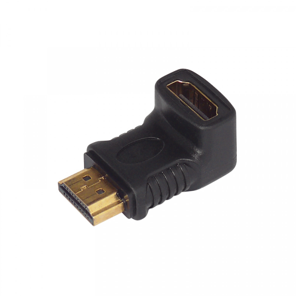 HDMI 90°-Winkelstecker mit Goldkontakten Abgang nach unten