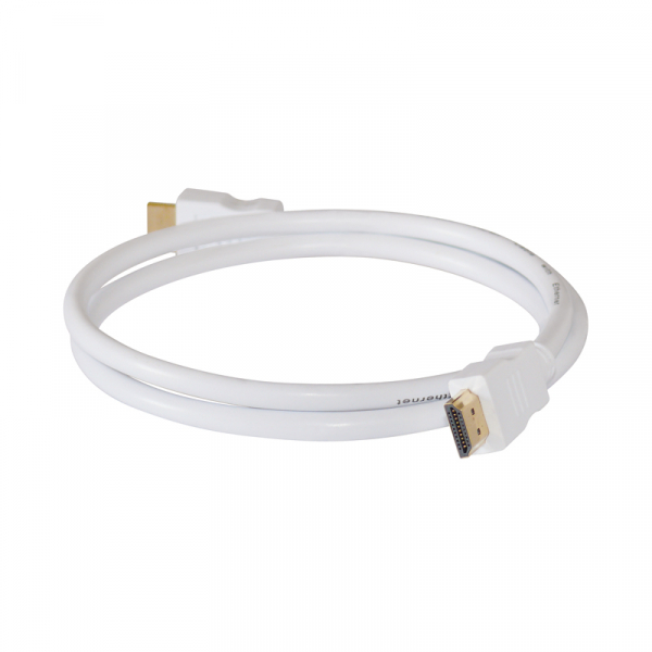 HDMI-Kabel Stecker-Stecker 1,5m weiss vergoldet 1.4