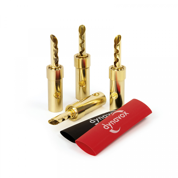 Dynavox Perfect Sound Bananenhohlstecker 4er-Set Inkl. Schrumpfschlauch
