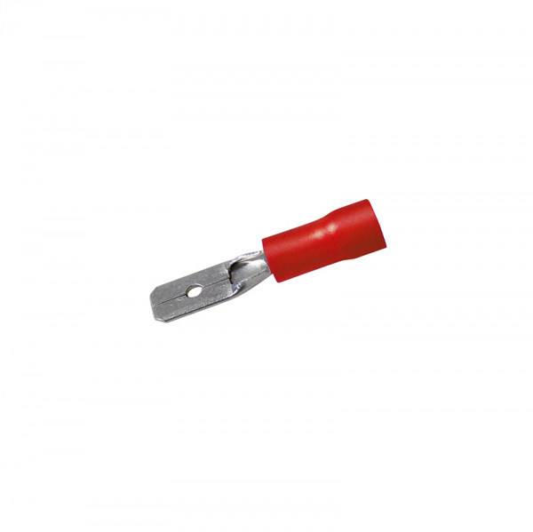 Flachstecker 0,8 x 2.8 mm 50 Stück Rot