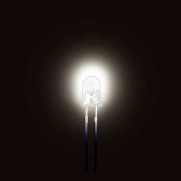 LED Warmweiss 3 mm ~8000 mcd 10 Stück BLANKO